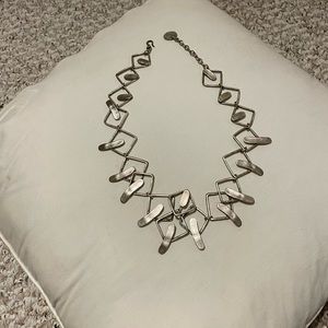 Hammered silver neckpiece, stunning!!